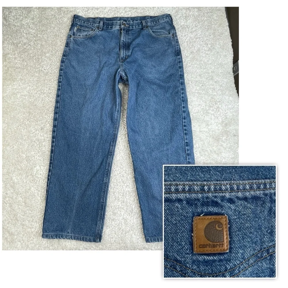 Carhartt Men’s Jeans B160DST. Work Casual 100% cotton. 40x30, actual 38.5x28
